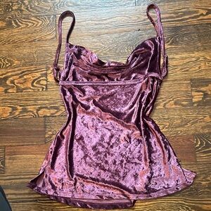 Free People Velvet Purple Women's Top